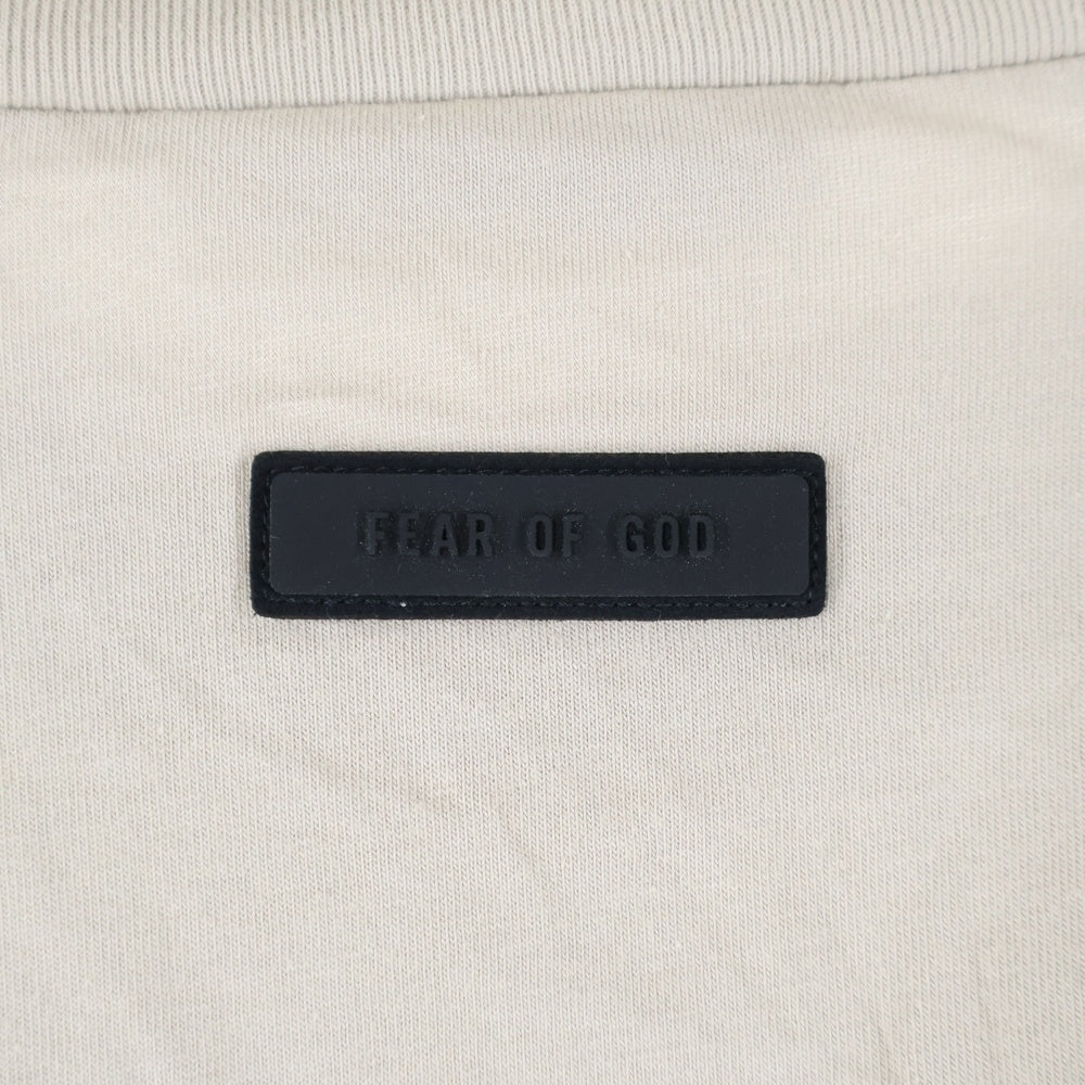 FEAR OF GOD ESSENTIALS(フィアオブゴッド エッセンシャルズ) L/S T-SHIRT ラバーロゴ 長袖Tシャツ ロンT ベージュ