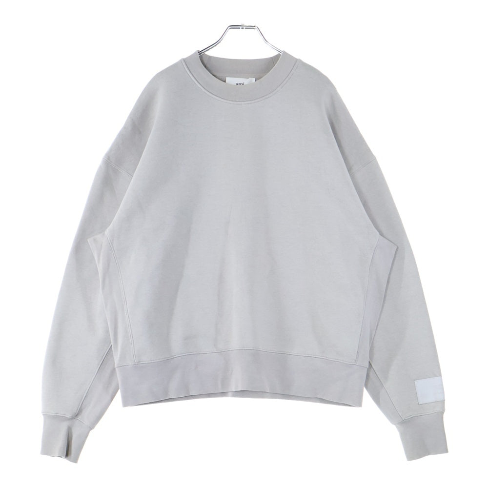 AMI Alexandre Mattiussi(アミアレクサンドルマテュッシ) Sweatshirt ロゴ刺繍 クルーネックスウェットトレーナー ベージュ USW017.740