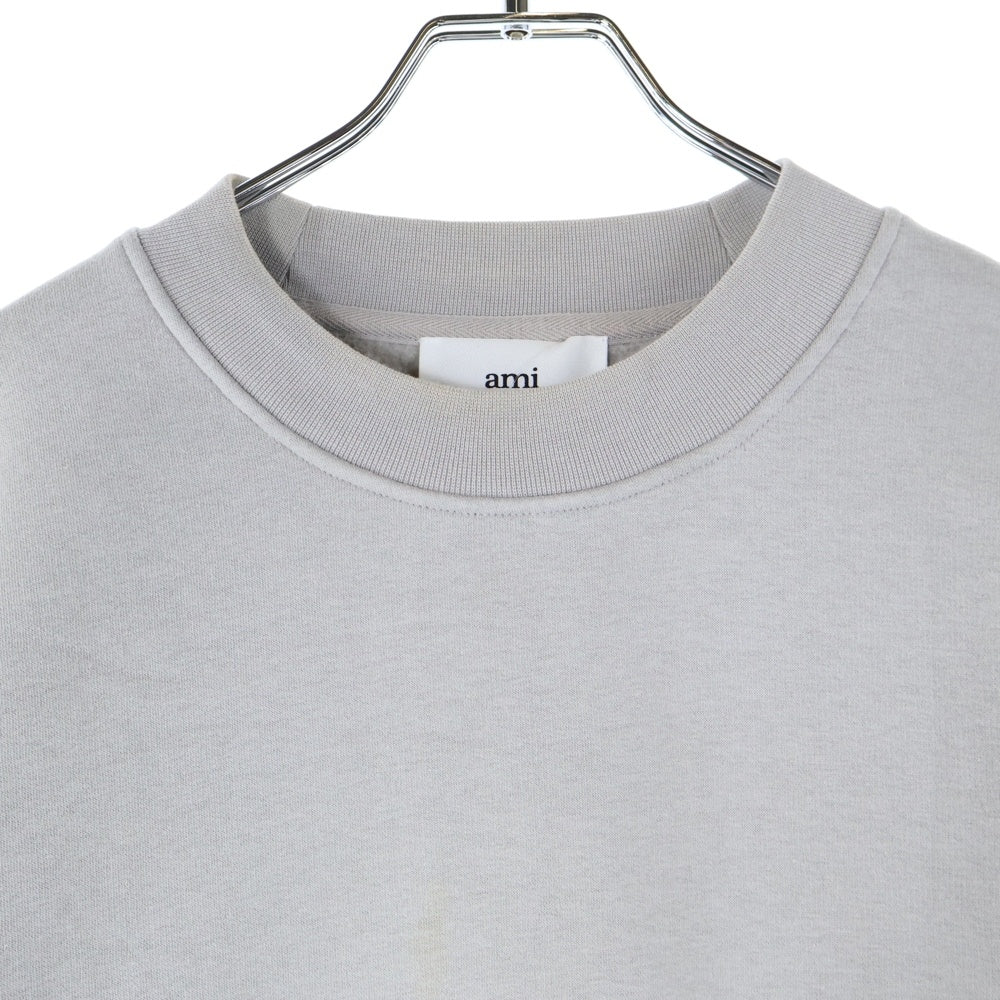 AMI Alexandre Mattiussi(アミアレクサンドルマテュッシ) Sweatshirt ロゴ刺繍 クルーネックスウェットトレーナー ベージュ USW017.740