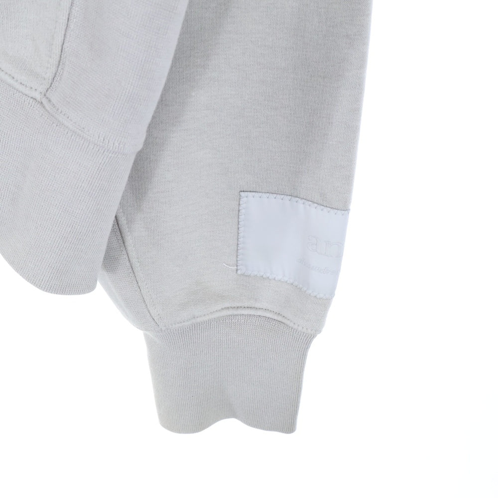 AMI Alexandre Mattiussi(アミアレクサンドルマテュッシ) Sweatshirt ロゴ刺繍 クルーネックスウェットトレーナー ベージュ USW017.740
