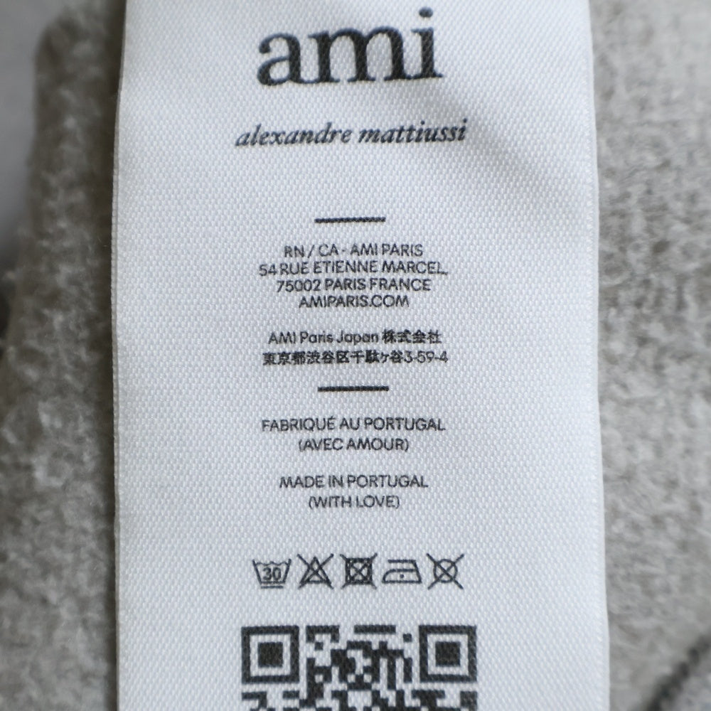 AMI Alexandre Mattiussi(アミアレクサンドルマテュッシ) Sweatshirt ロゴ刺繍 クルーネックスウェットトレーナー ベージュ USW017.740