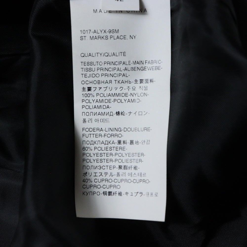 1017 ALYX 9SM(アリクス) Sleeveless Tailored Dress ノースリーブ ナイロン テーラードドレス ブラック レディース