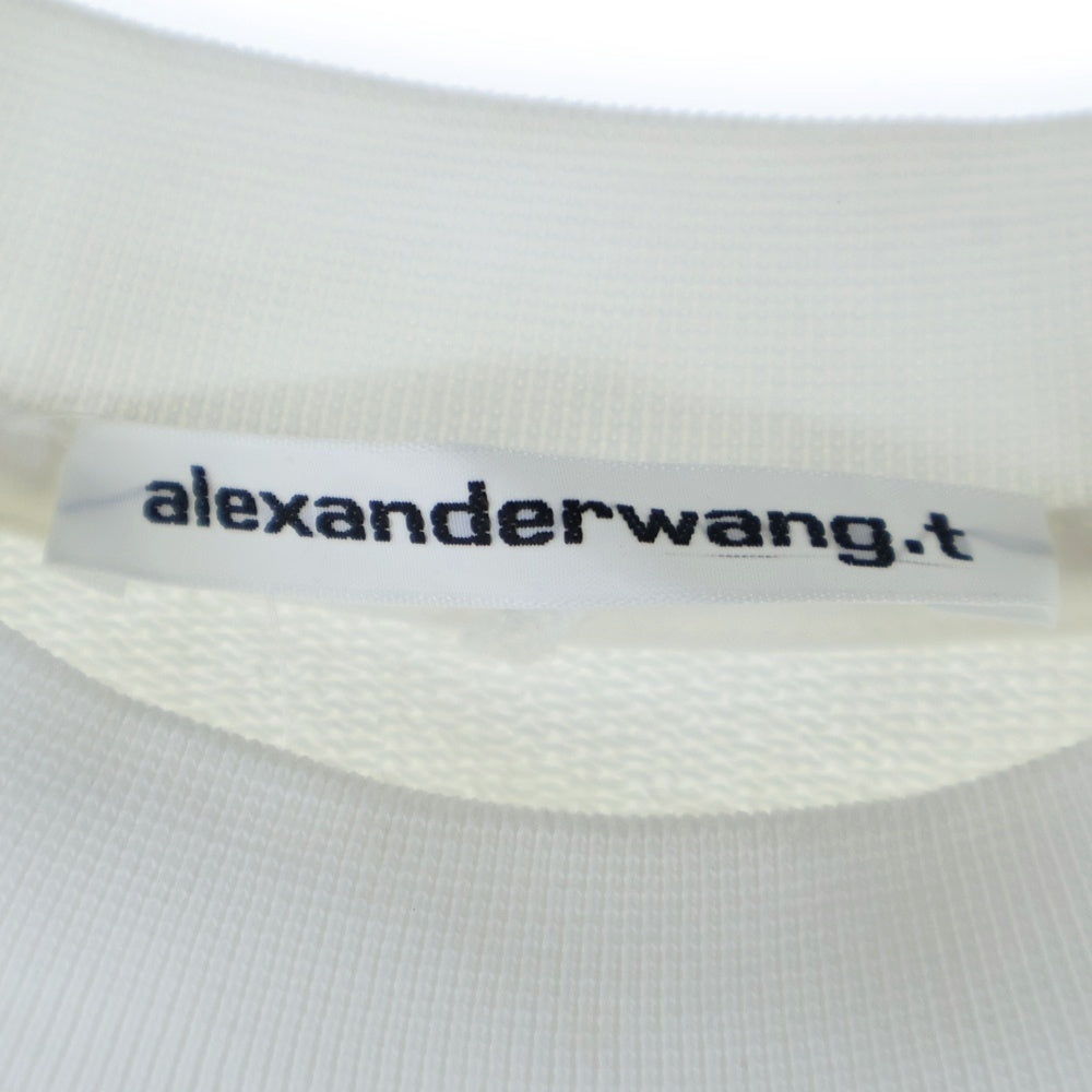 ALEXANDER WANG(アレキサンダーワン) Sweatshirt バックロゴ クルーネックスウェットトレーナー ホワイト