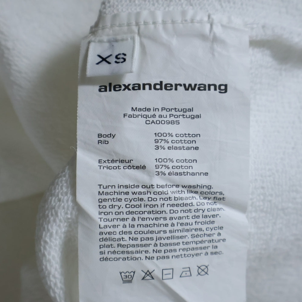ALEXANDER WANG(アレキサンダーワン) Sweatshirt バックロゴ クルーネックスウェットトレーナー ホワイト