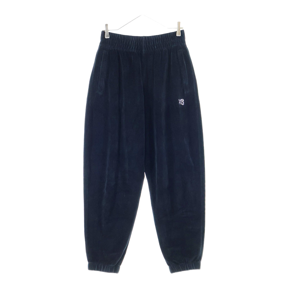 ALEXANDER WANG(アレキサンダーワン) Velour Jogger Pants ラインストーン装飾 ベロアジョガーパンツ ブラック