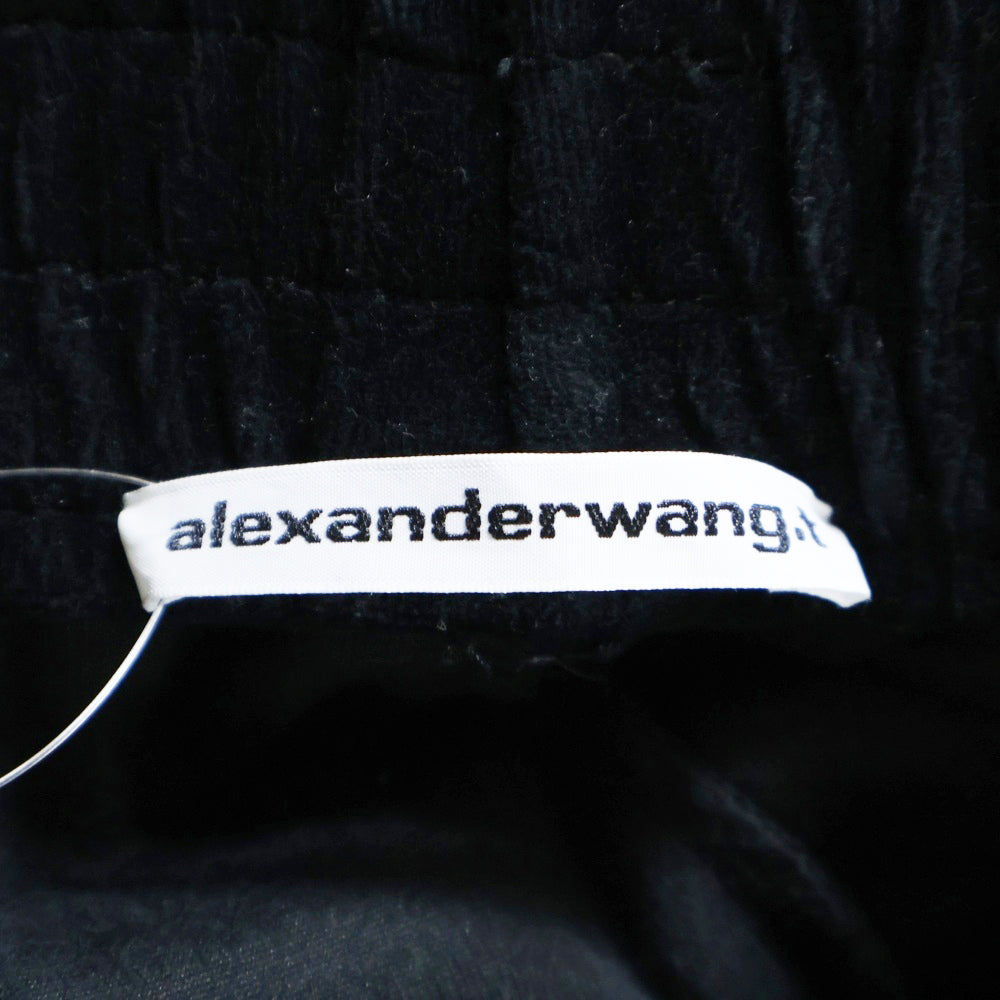 ALEXANDER WANG(アレキサンダーワン) Velour Jogger Pants ラインストーン装飾 ベロアジョガーパンツ ブラック
