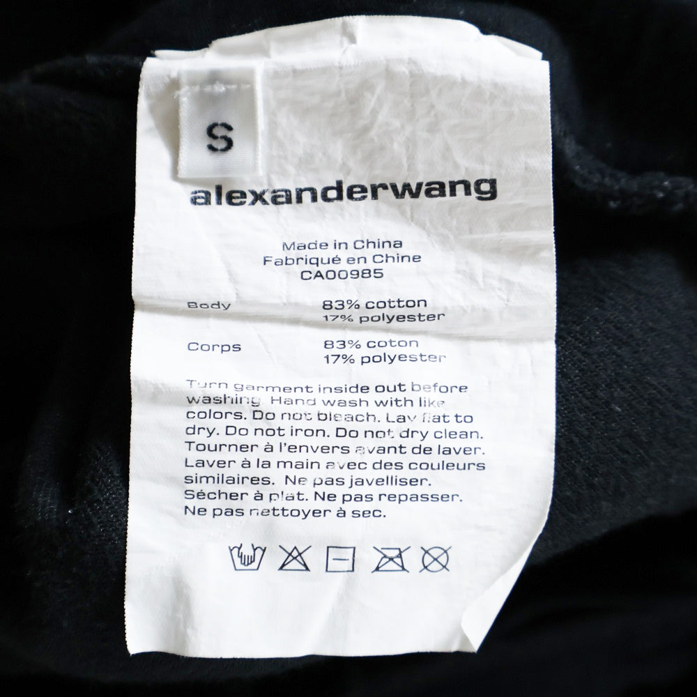 ALEXANDER WANG(アレキサンダーワン) Velour Jogger Pants ラインストーン装飾 ベロアジョガーパンツ ブラック