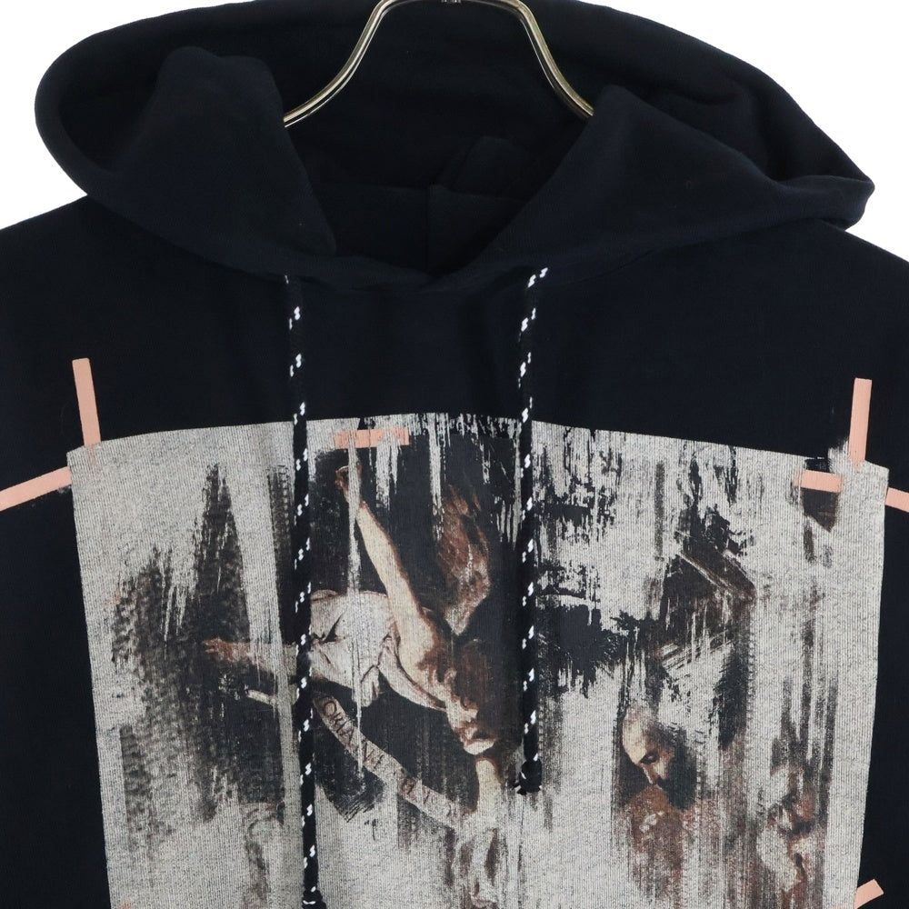 OFF-WHITE(オフホワイト) 15AW Caravaggio Hoodie カラヴァッジョ プルオーバースウェットパーカー フーディー ブラック