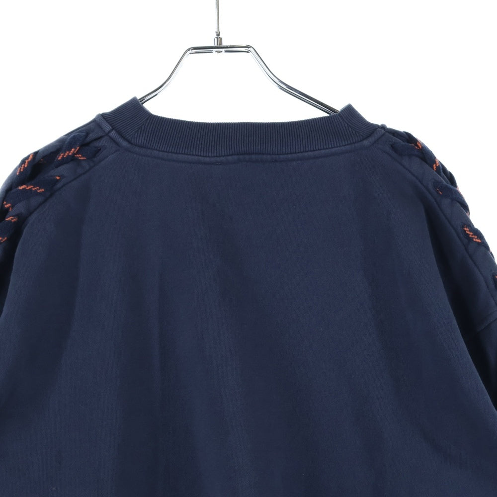 Acne Studios(アクネ ストゥディオズ) Sweatshirt レースアップ クルーネックスウェットトレーナー ネイビー 1HA173-