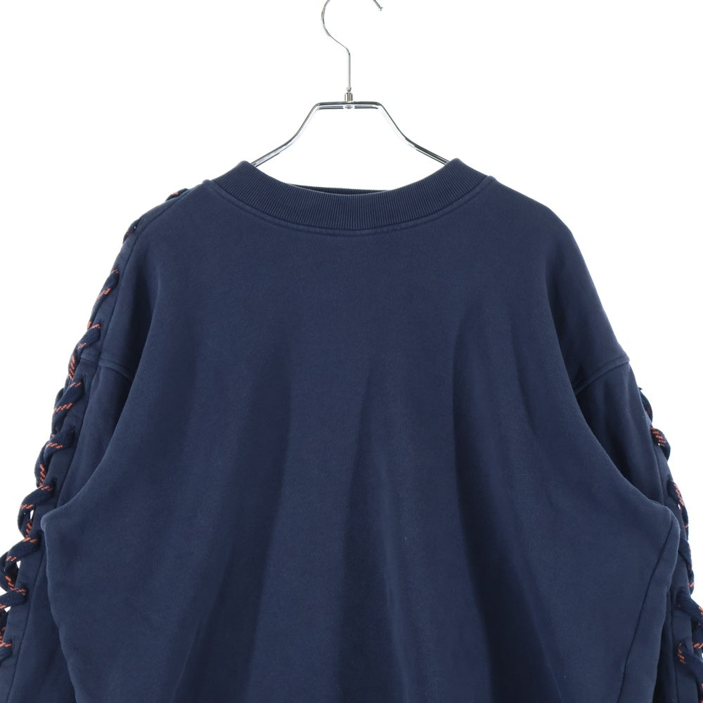 Acne Studios(アクネ ストゥディオズ) Sweatshirt レースアップ クルーネックスウェットトレーナー ネイビー 1HA173-
