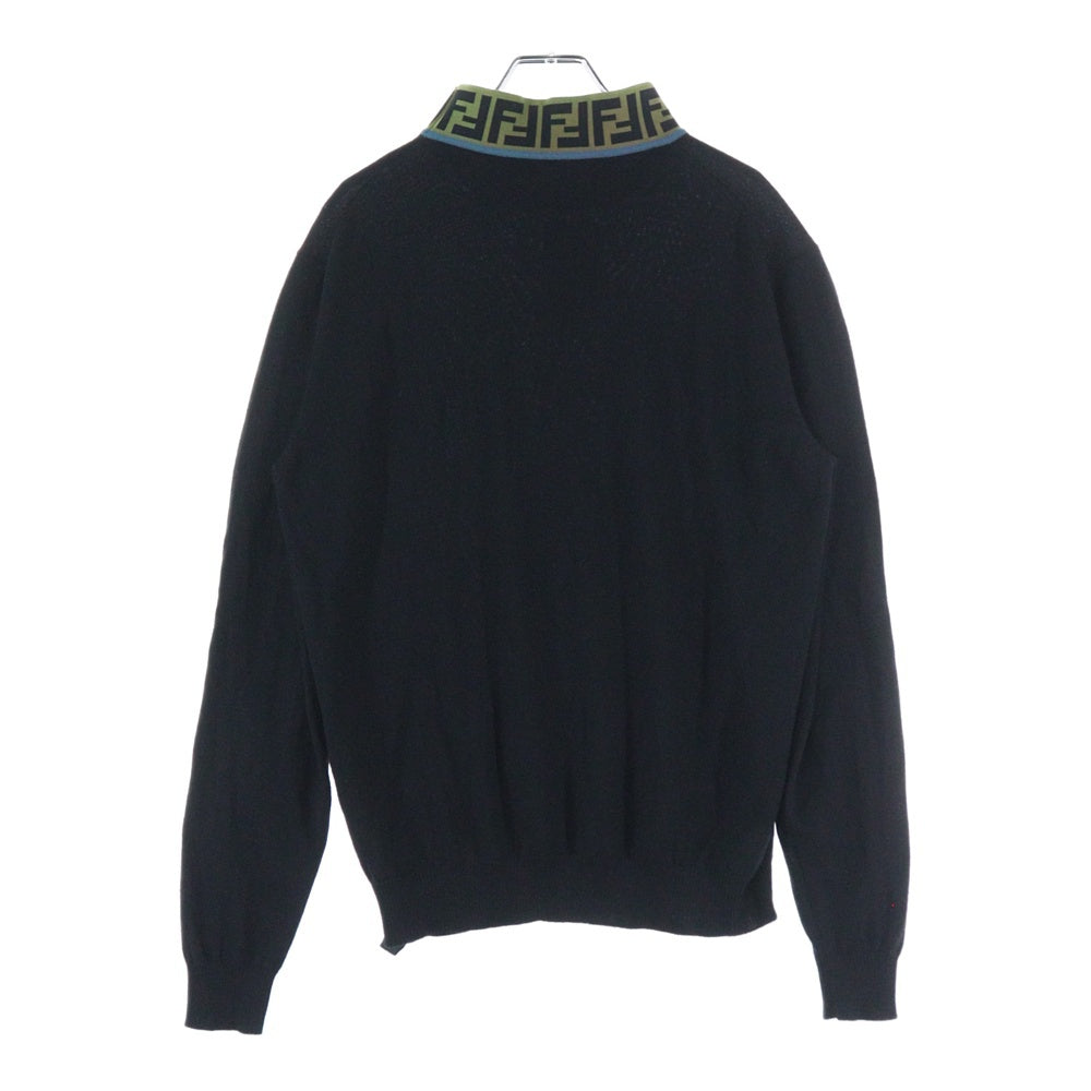 FENDI(フェンディ) FF Knit Sweater ズッカ ハイネックニットセーター ブラック FZZ411 A4GC