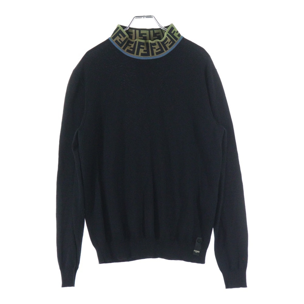 FENDI(フェンディ) FF Knit Sweater ズッカ ハイネックニットセーター ブラック FZZ411 A4GC