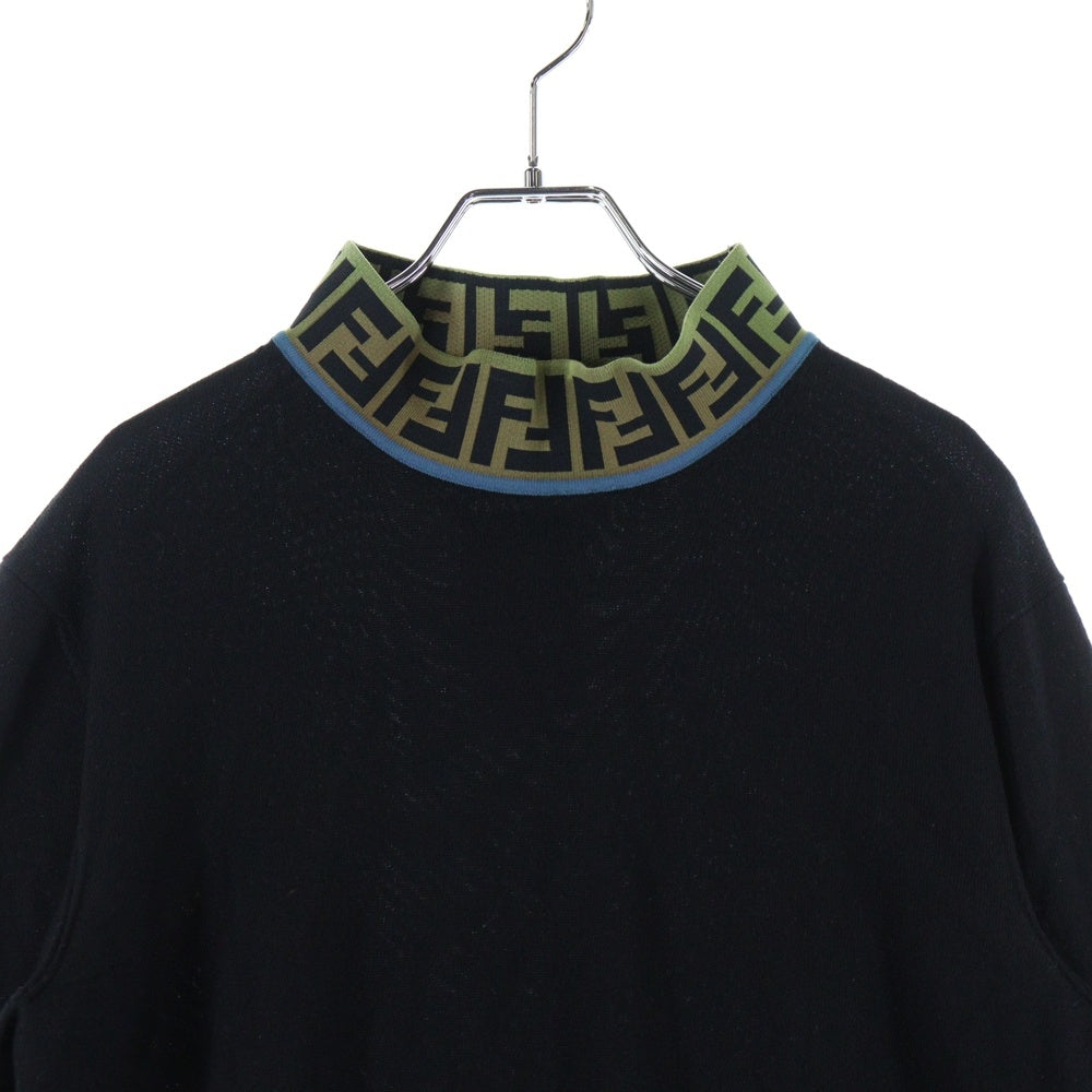 FENDI(フェンディ) FF Knit Sweater ズッカ ハイネックニットセーター ブラック FZZ411 A4GC