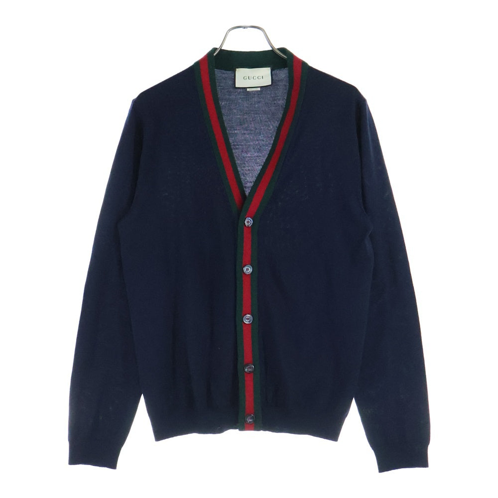 GUCCI(グッチ) V Neck Knit Cardigan ニットカーディガン ネイビー 408146 X1317