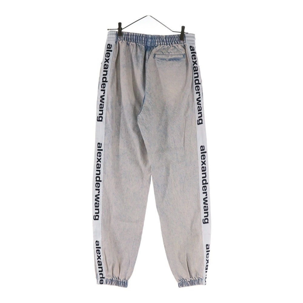 ALEXANDER WANG(アレキサンダーワン) Denim Track Pants サイドロゴ デニムトラックパンツ レディース