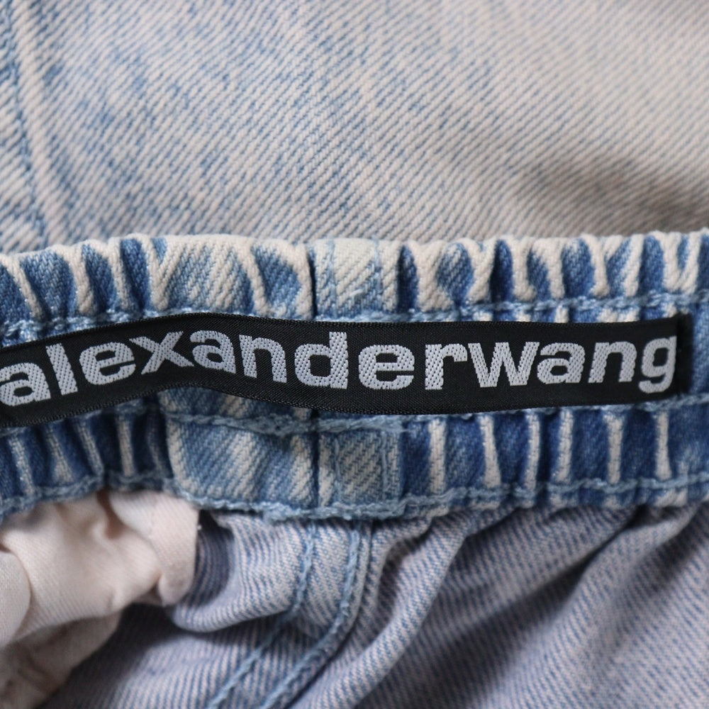 ALEXANDER WANG(アレキサンダーワン) Denim Track Pants サイドロゴ デニムトラックパンツ レディース