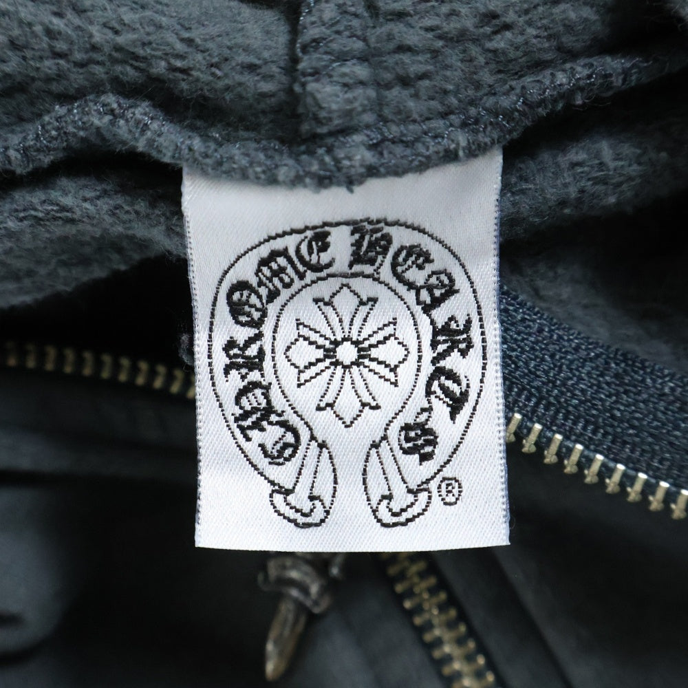 CHROME HEARTS(クロムハーツ) SWTSHRT HD ZIP ロゴプリントダガージップスウェットパーカー グレー