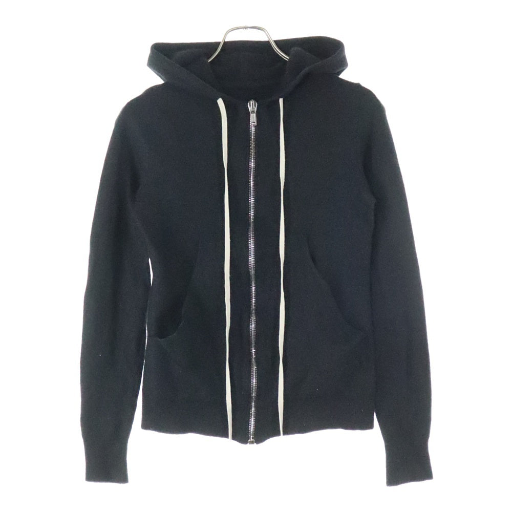 Rick Owens(リックオウエンス) 20AW Cashmere Zip Hoodie カシミヤニット ジップアップパーカー フーディー ブラック RP20F2628-WSB
