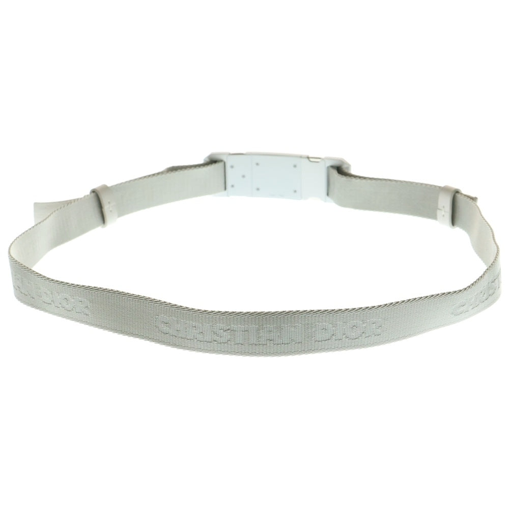 Christian Dior(クリスチャンディオール) Nylon Belt ロゴバックル ナイロンベルト グレー 4354PV
