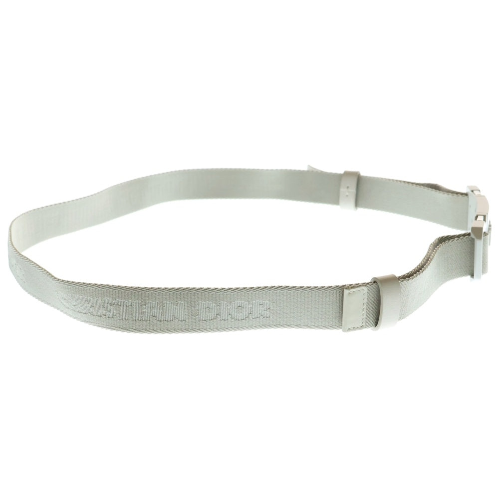 Christian Dior(クリスチャンディオール) Nylon Belt ロゴバックル ナイロンベルト グレー 4354PV