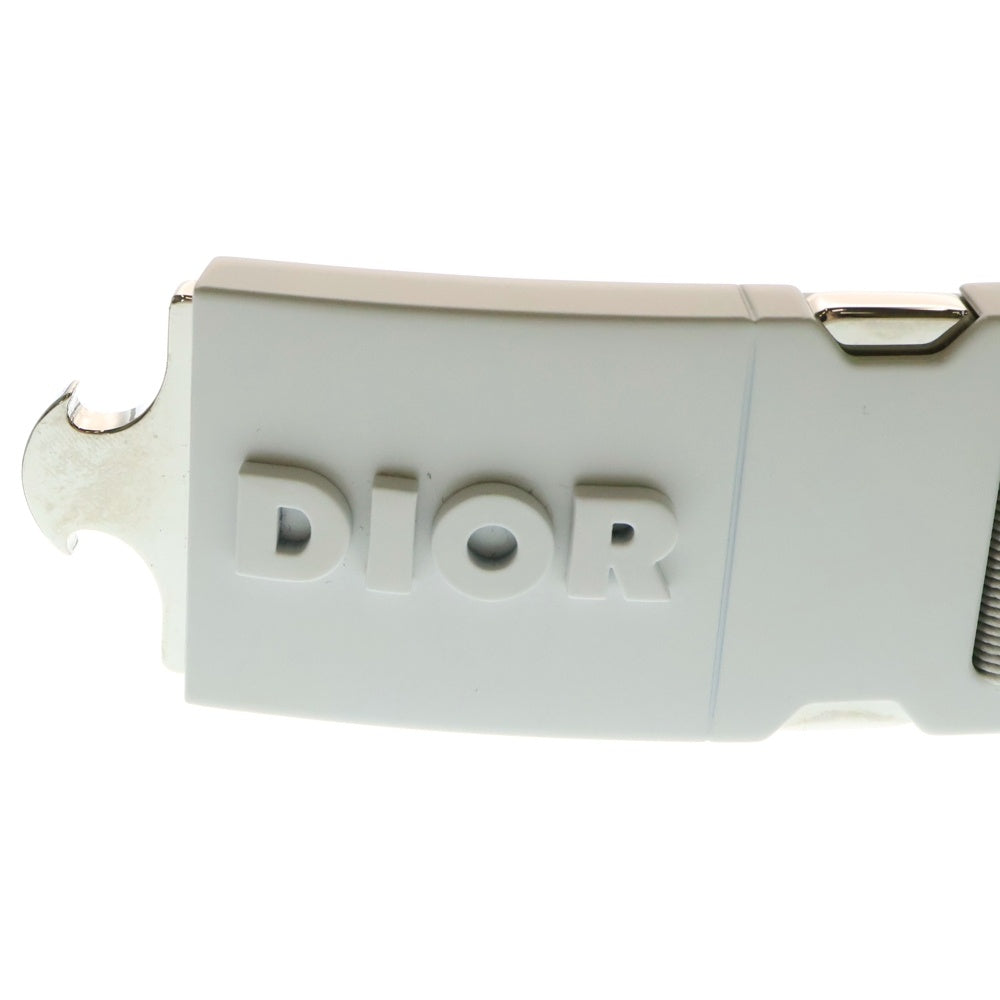 Christian Dior(クリスチャンディオール) Nylon Belt ロゴバックル ナイロンベルト グレー 4354PV