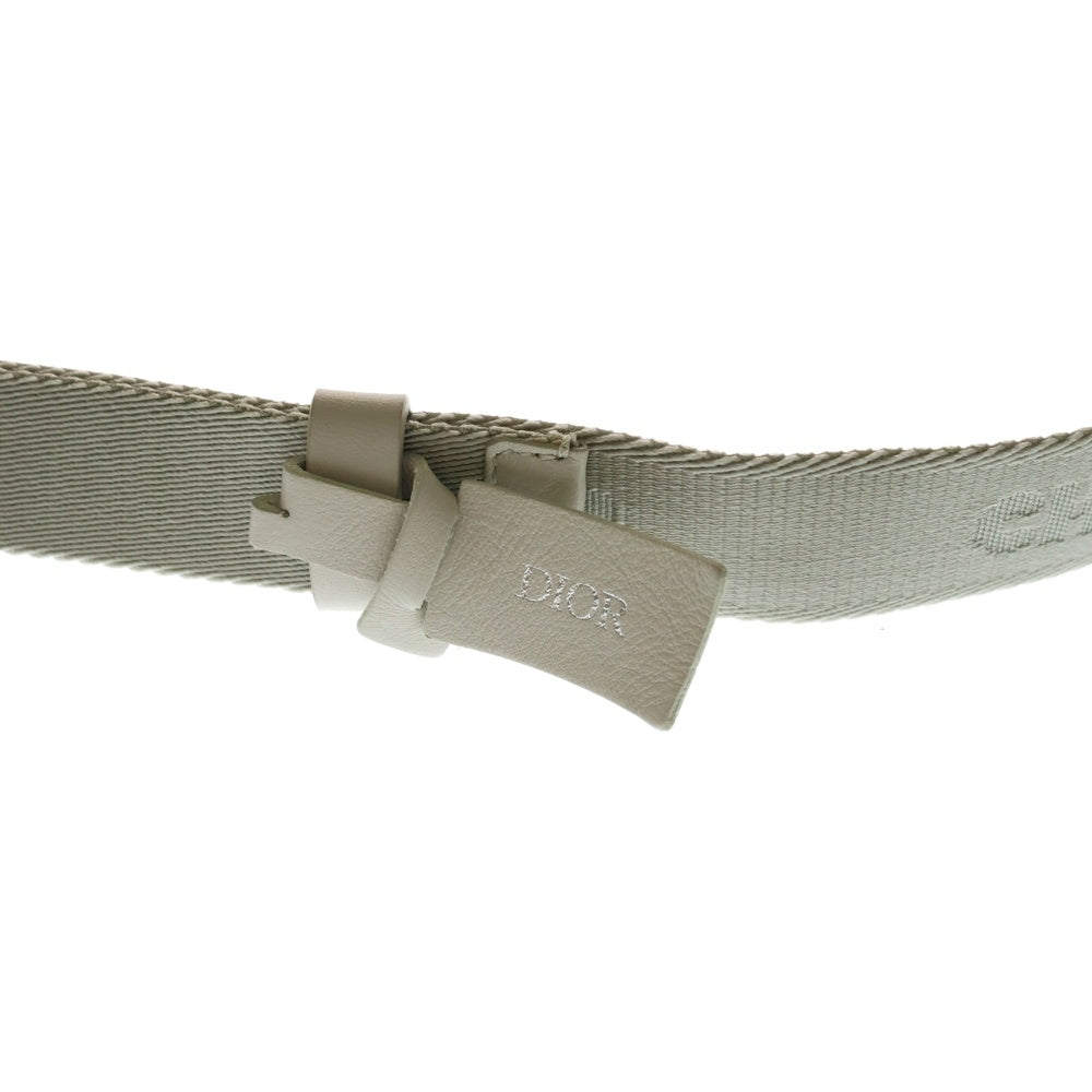 Christian Dior(クリスチャンディオール) Nylon Belt ロゴバックル ナイロンベルト グレー 4354PV