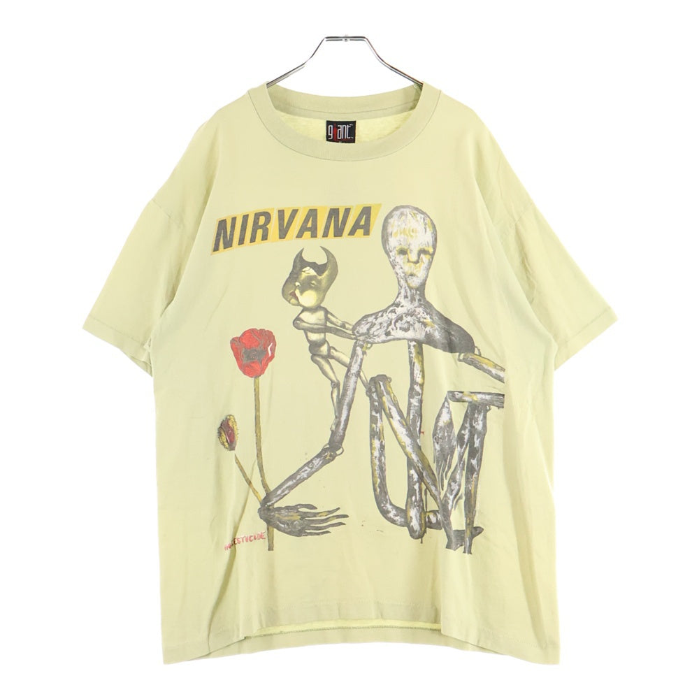 VINTAGE(ヴィンテージ) 90S GIANT NIRVANA Insecticide ニルヴァーナ インセクタサイド 半袖Tシャツ バンドTシャツ グリーン