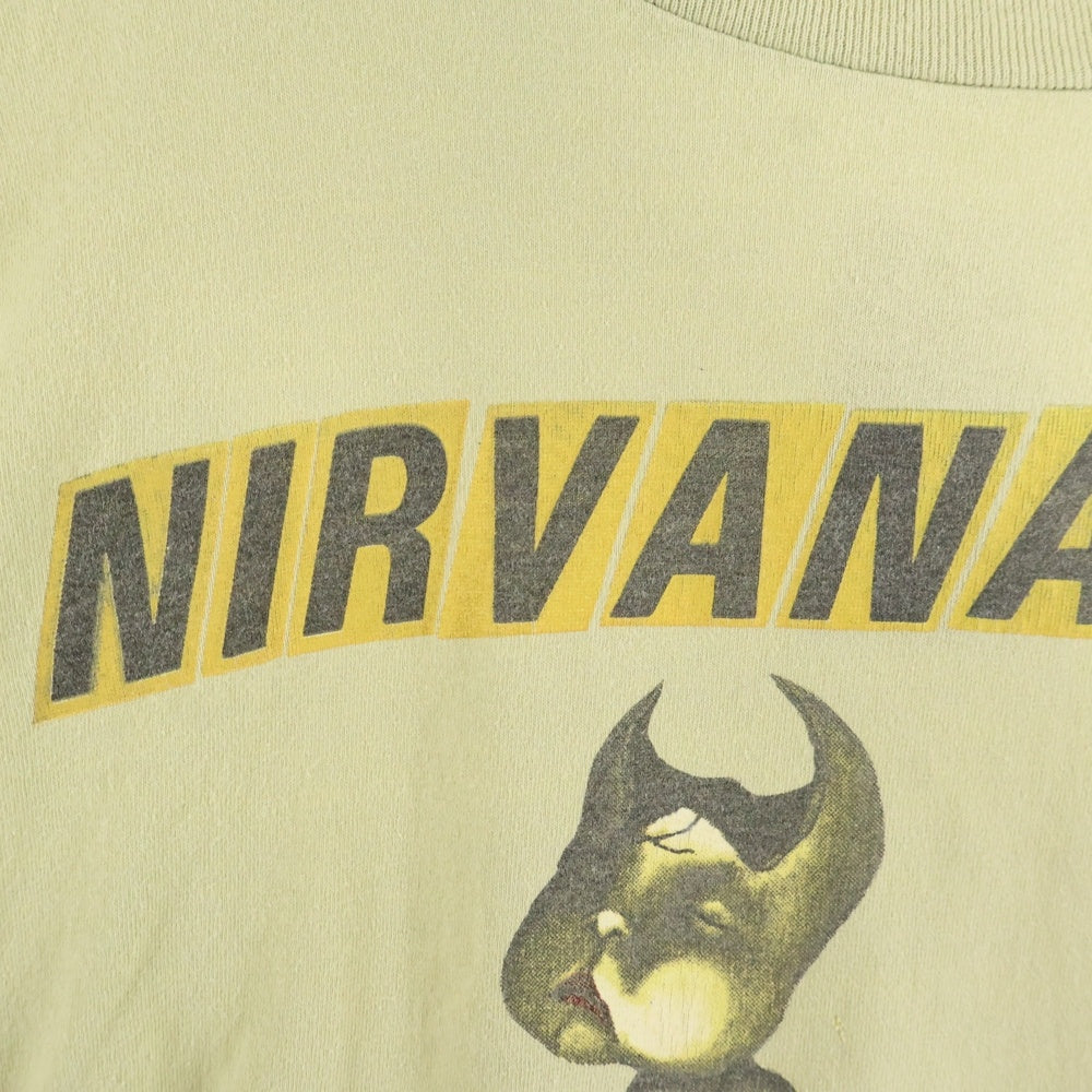 VINTAGE(ヴィンテージ) 90S GIANT NIRVANA Insecticide ニルヴァーナ インセクタサイド 半袖Tシャツ バンドTシャツ グリーン