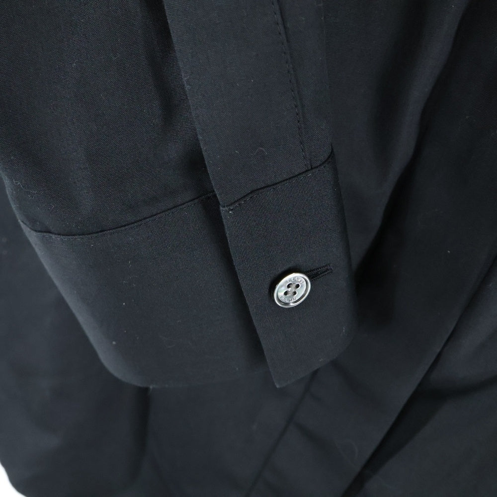 Sacai(サカイ) Bustier Detail Shirt レザービスチェ レイヤード 長袖シャツ ブラック 22-05951