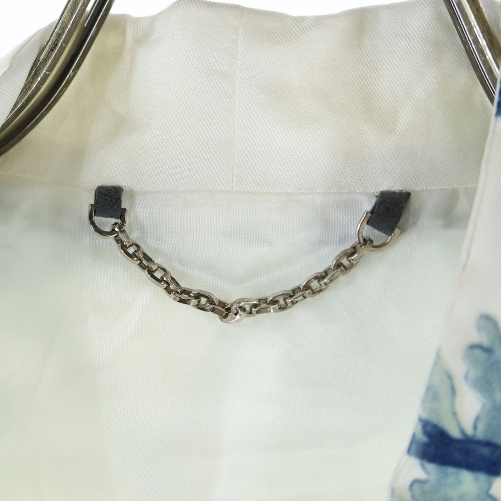 LOUIS VUITTON(ルイヴィトン) スパンコール装飾 エンブロイダリー 総柄 ジャケット ブルゾン ブルー×ホワイト RM232M ZS1 HPB12W