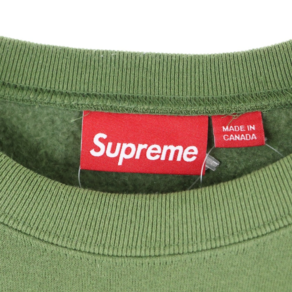 SUPREME(シュプリーム) 24AW Small Box Crewneck スモールボックスロゴ クルーネックスウェットトレーナー グリーン