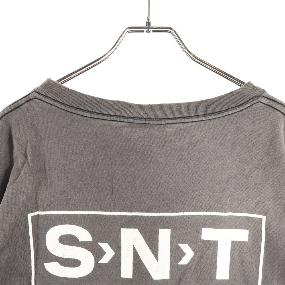SAINT MICHAEL(セントマイケル) 23AW LS TEE/S>N>T ダメージ加工長袖Tシャツ ロンT グレー SM-A23-0000-010