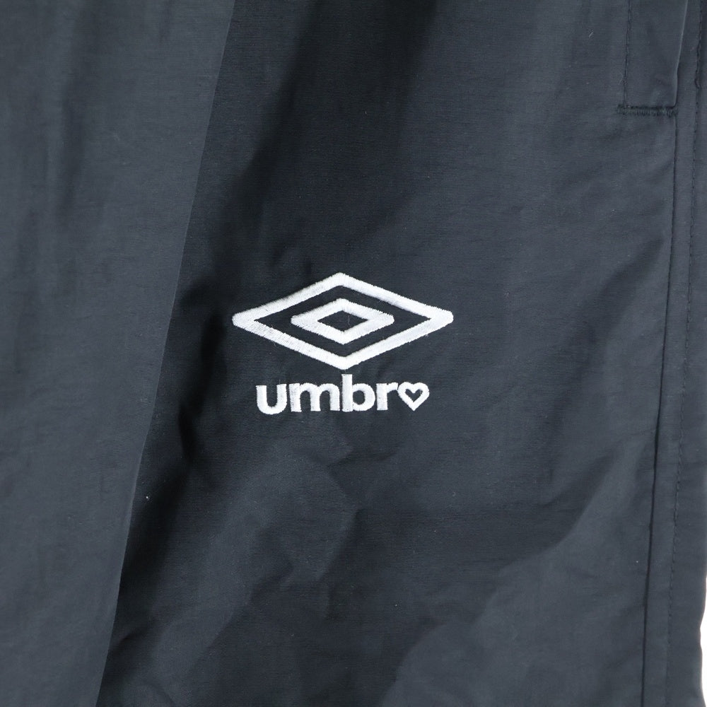 UMBRO(アンブロ) ×BASICS NYRON TRACK PANTS ベイシックス ナイロントラックパンツ ブラック UMB-0601
