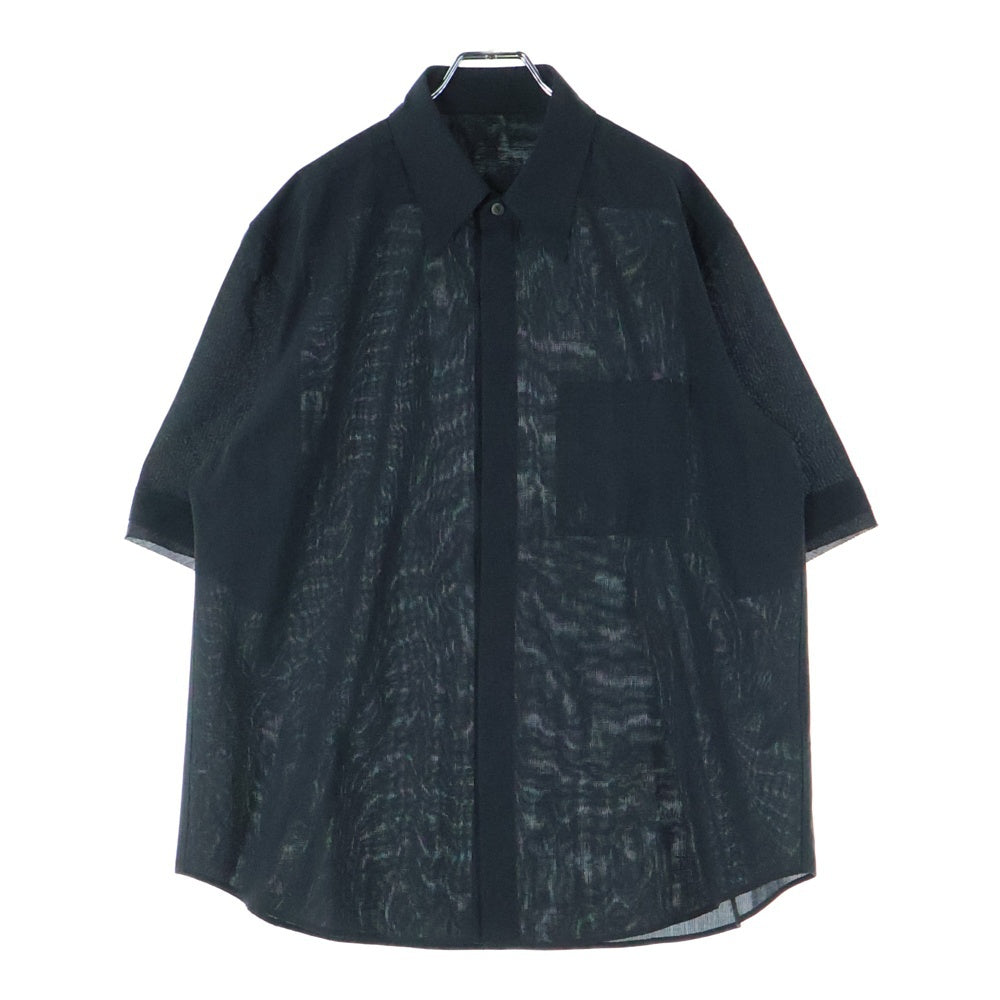 IRENISA(イレニサ) 25SS Wool Shirt ウール半袖シャツ グレー IH-25SS-B042-ETN