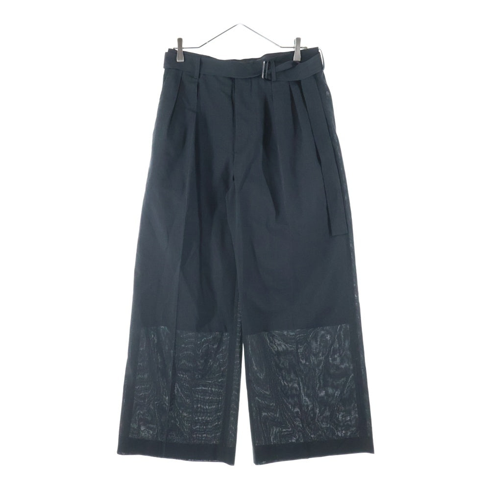 IRENISA(イレニサ) 25SS Wool Belt Pants ウールベルトパンツ グレー IH-25SS-B042-ETN