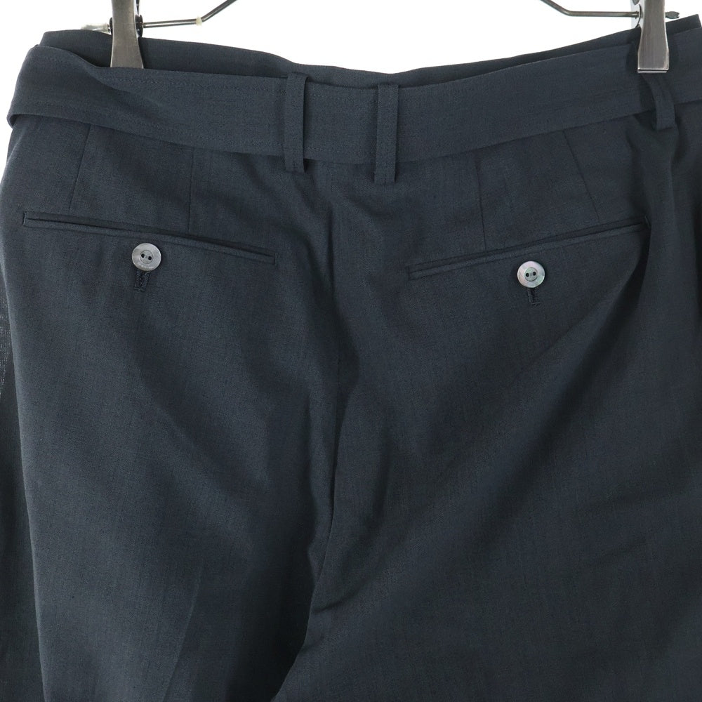 IRENISA(イレニサ) 25SS Wool Belt Pants ウールベルトパンツ グレー IH-25SS-B042-ETN