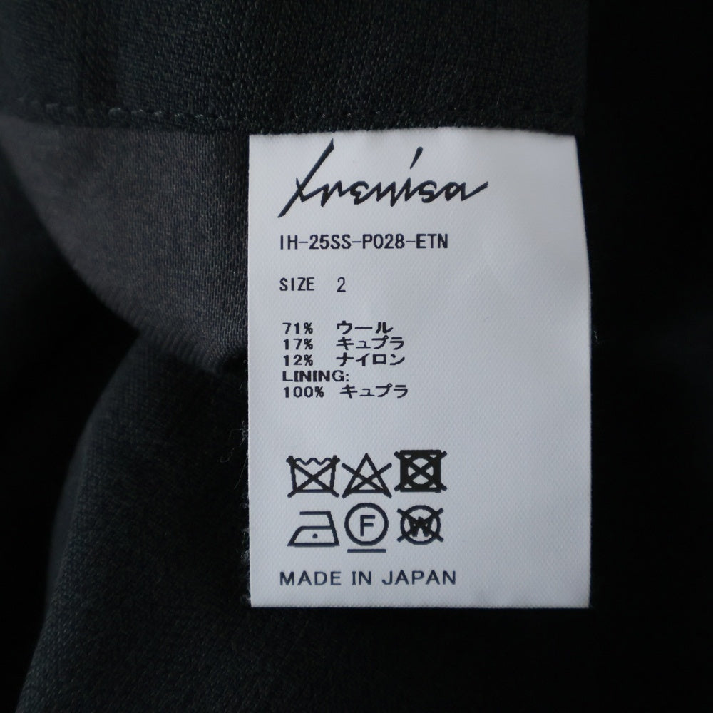 IRENISA(イレニサ) 25SS Wool Belt Pants ウールベルトパンツ グレー IH-25SS-B042-ETN