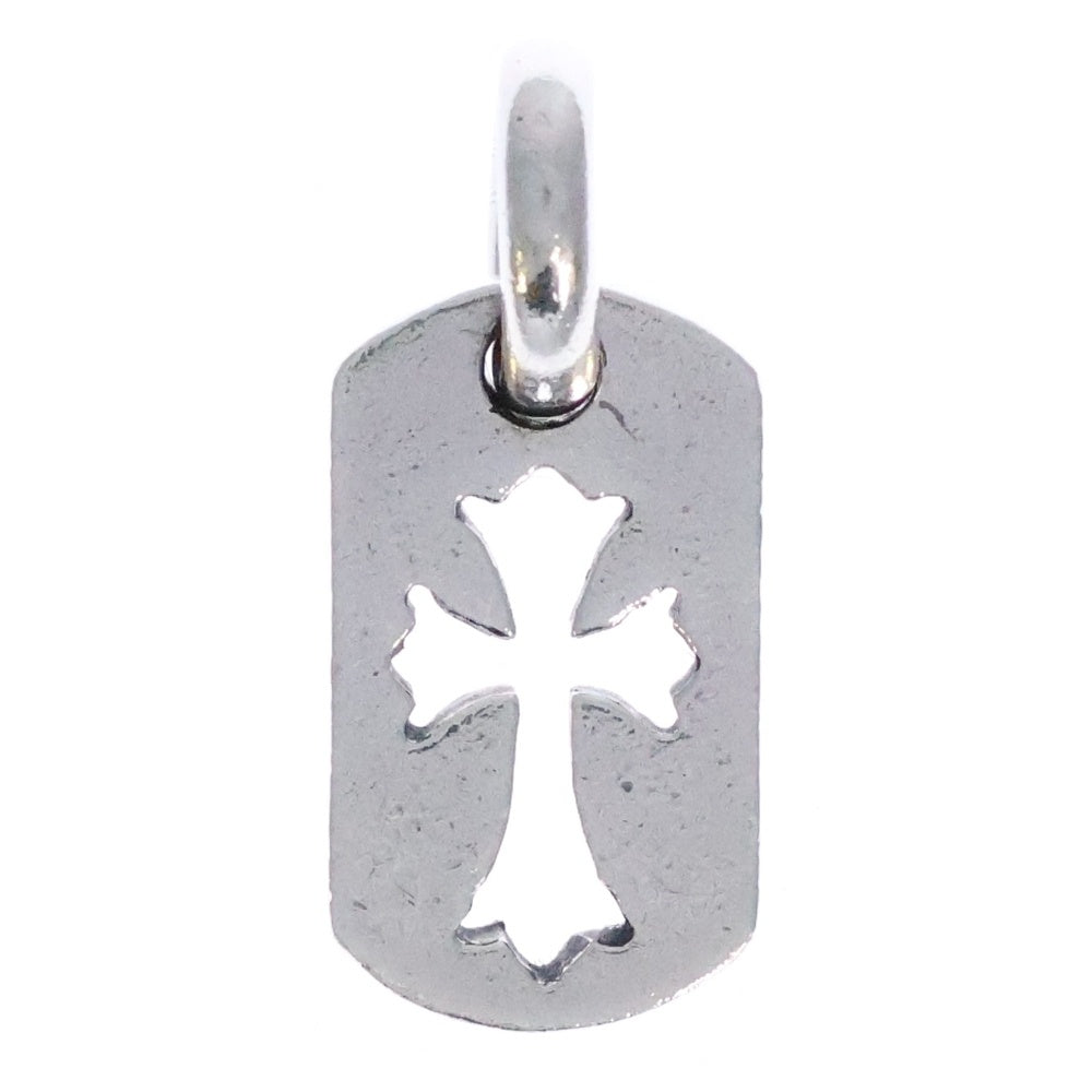 CHROME HEARTS(クロムハーツ) DT TNY CO CRS タイニーカットアウトクロスドッグタグ チャーム ペンダントトップ シルバー BCA252