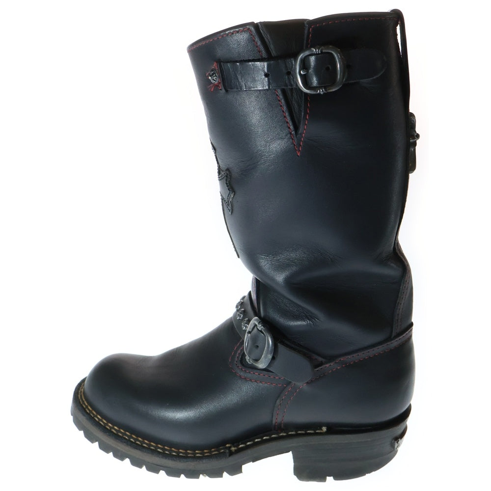 CHROME HEARTS(クロムハーツ) ×WESCO BOSS ウェスコ ボス CHクロム装飾ガンスリンガー クロスパッチ付 レザーエンジニアブーツ