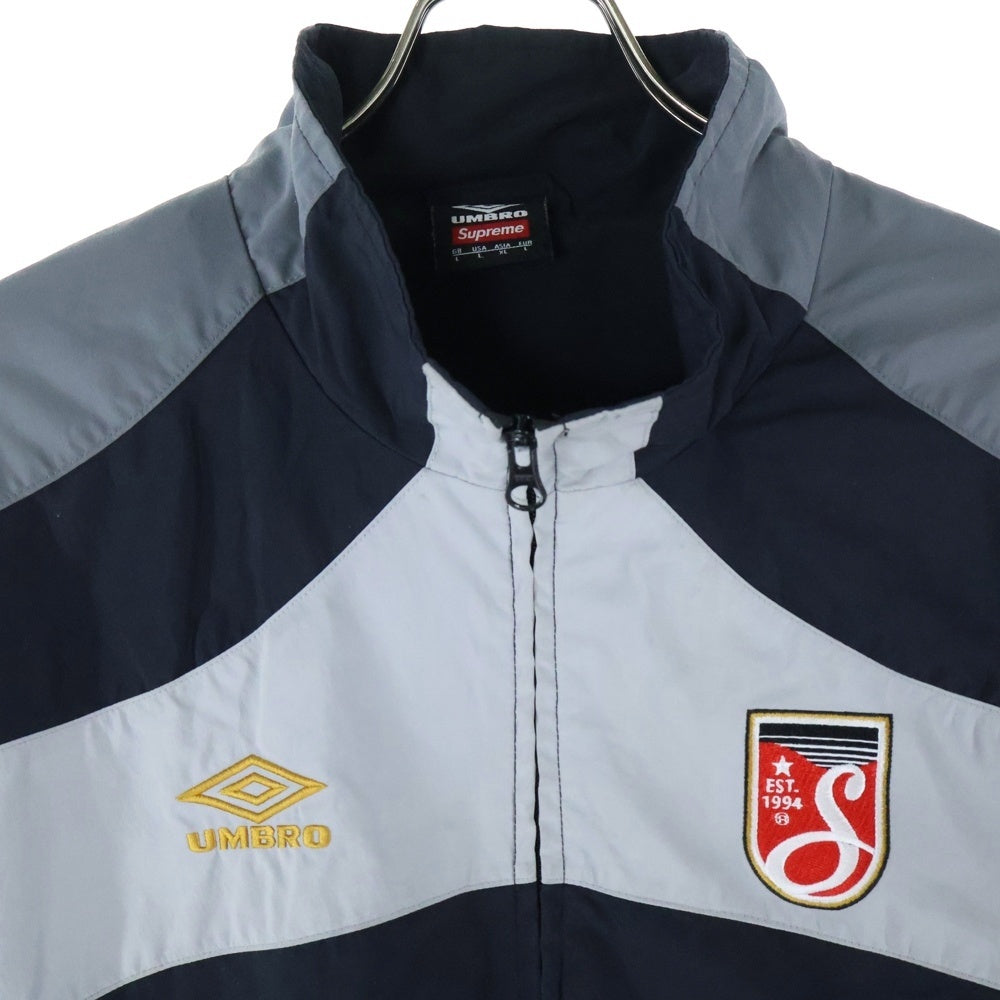 SUPREME(シュプリーム) 23SS ×Umbro Snap Sleeve Jacket ×アンブロ スナップスリーブトラックジャケット ブラック/グレー