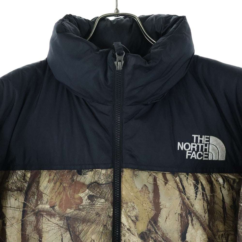 THE NORTH FACE(ザノースフェイス) NOVELTY NUPTSE JACKET Leaves リアルツリーカモ柄ノベルティヌプシダウンジャケット ブラウン ND42230R