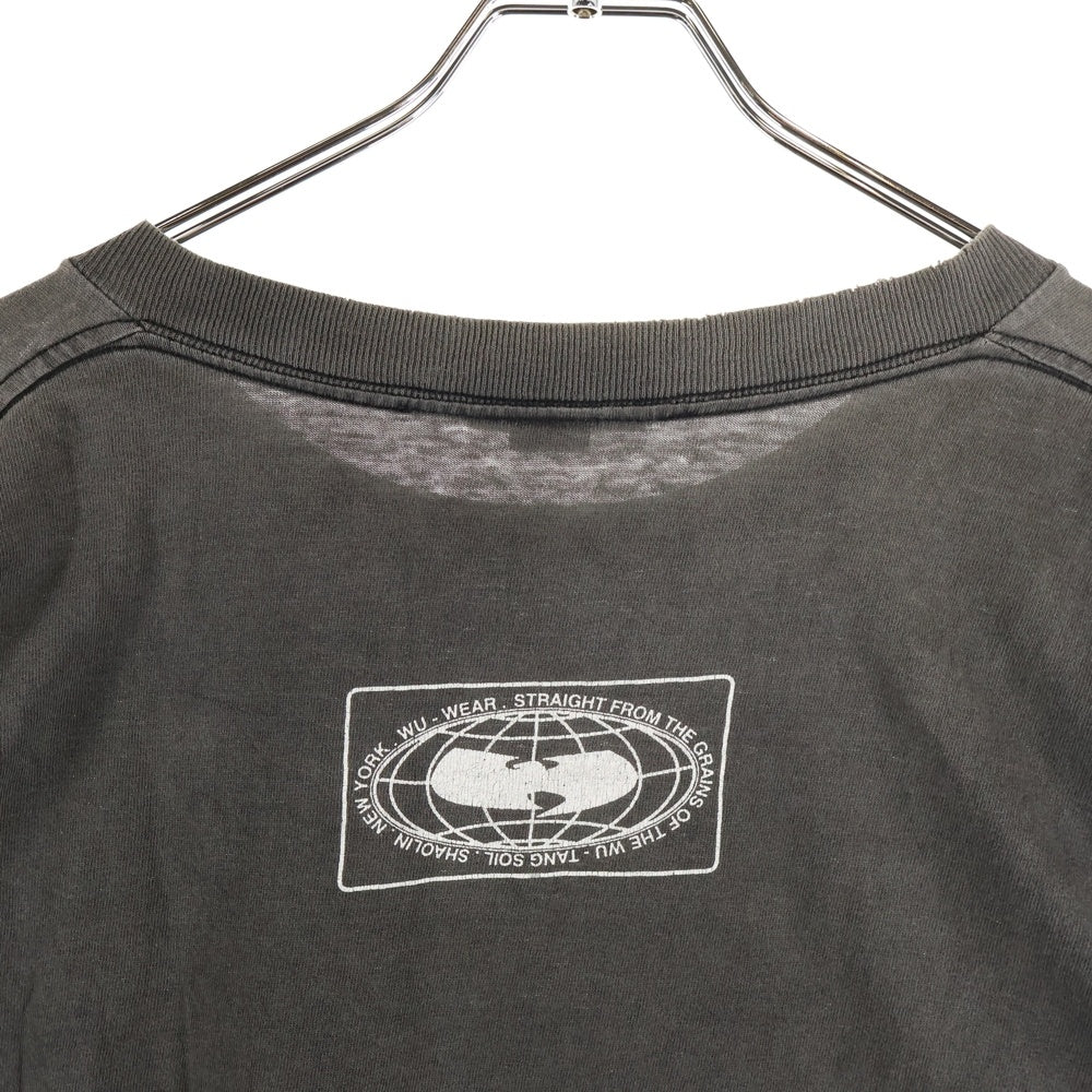 VINTAGE(ヴィンテージ) 90s WU WEAR Wu-Tang Clan ウーウェア ウータンクラン フロントロゴプリント 長袖Tシャツ ブラック