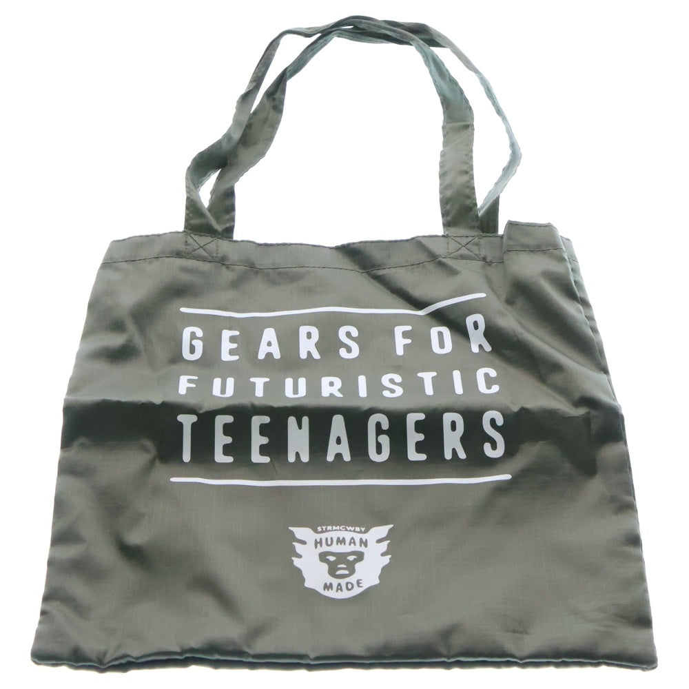 HUMAN MADE(ヒューマンメイド) GEARS FOR FUTURSTIC TEENAGER ナイロン トートバッグ カーキ