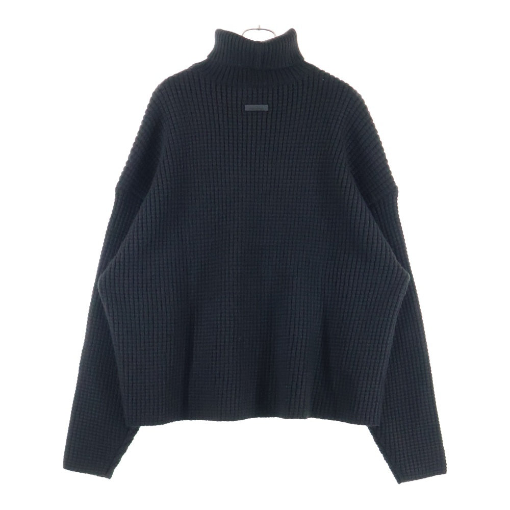 FEAR OF GOD ESSENTIALS(フィアオブゴッド エッセンシャルズ) WAFFLE TURTLE KNIT ワッフルタートルネック ニットセーター ブラック