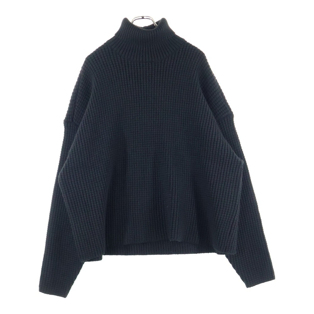 FEAR OF GOD ESSENTIALS(フィアオブゴッド エッセンシャルズ) WAFFLE TURTLE KNIT ワッフルタートルネック ニットセーター ブラック