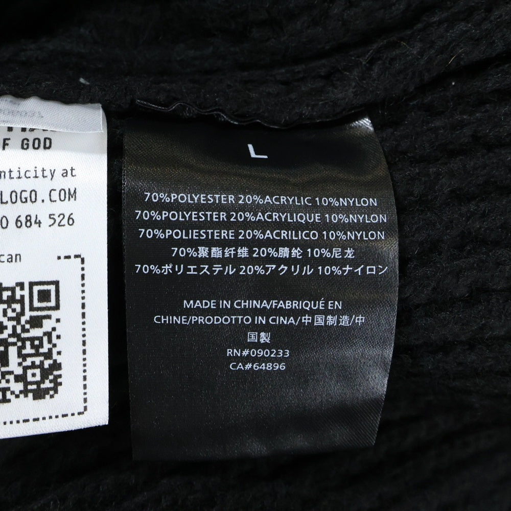 FEAR OF GOD ESSENTIALS(フィアオブゴッド エッセンシャルズ) WAFFLE TURTLE KNIT ワッフルタートルネック ニットセーター ブラック