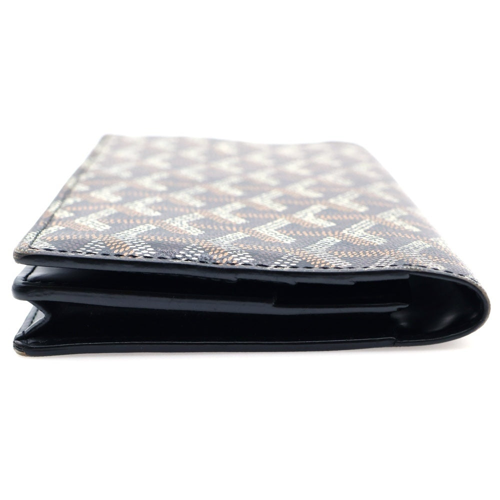 GOYARD(ゴヤール) Richelieu Wallet リシュリュー ヘリンボーン 総柄 PVCレザーウォレット 2つ折り財布 ブラック