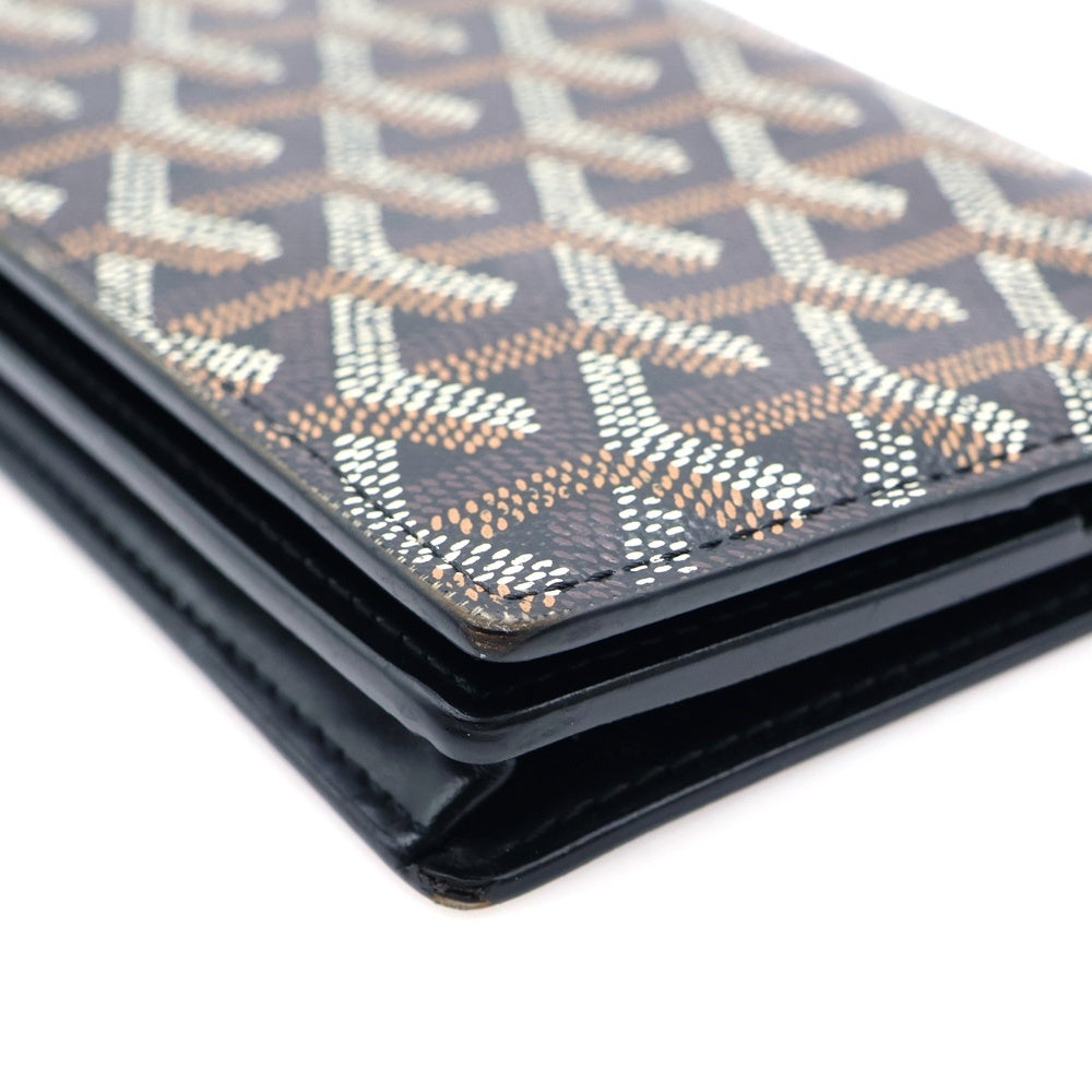 GOYARD(ゴヤール) Richelieu Wallet リシュリュー ヘリンボーン 総柄 PVCレザーウォレット 2つ折り財布 ブラック
