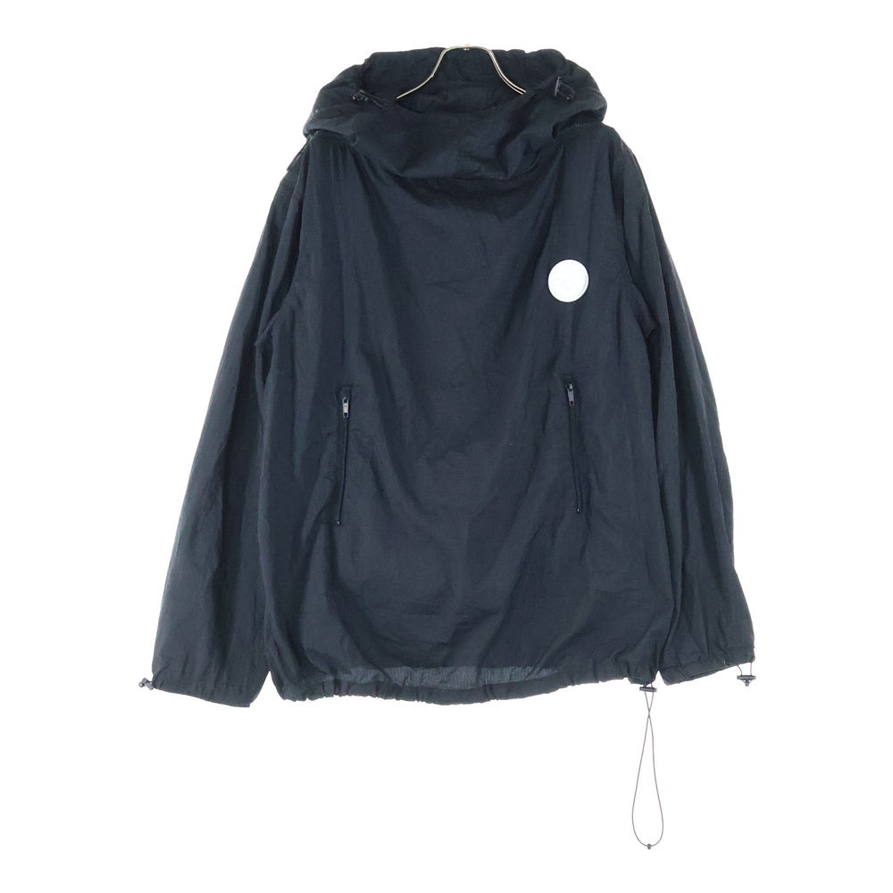 OFF-WHITE(オフホワイト) 19AW Nylon Jacket プルオーバーナイロンジャケット パーカー フーディー ブラック OMEA187E19E15024