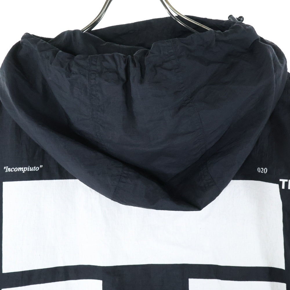 OFF-WHITE(オフホワイト) 19AW Nylon Jacket プルオーバーナイロンジャケット パーカー フーディー ブラック OMEA187E19E15024